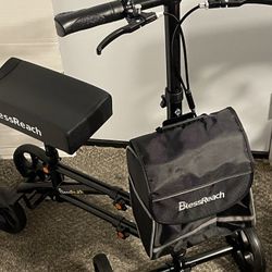 *BRAND NEW* BLESSREACH Economy Knee Scooter Steerable Knee Walker for Foot Injuries Compact Crutch Alternative with Dual Braking System (Black) 