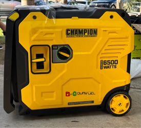 Champion Power Equipment 6500-Watt Recoil Start Gasoline and Propane Powered Dual Fuel Inverter Portable Generator w/ CO Shield, Quiet Technology