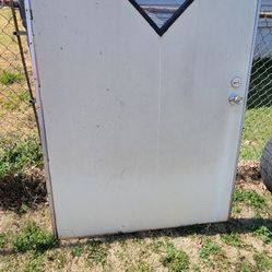 Storage building door. 73 1/2  Tall 49" 1/2 Wide