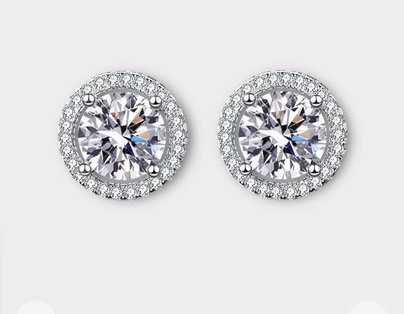 Lab Grown Diamond(moissanite)-earrings