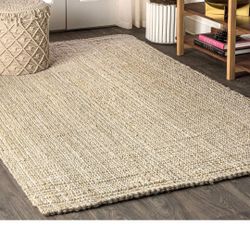 JONATHAN Y NFR103A-8 Hiro Hand Woven Chunky Jute Indoor Area -Rug Bohemian Farmhouse Easy -Cleaning Bedroom Kitchen Living Room Non Shedding, 8 X 10, 