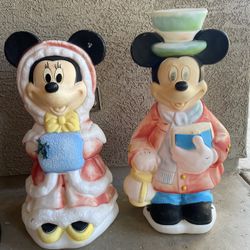 Christmas Blow Mold Disney Minnie And Mickey 
