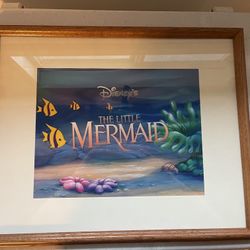 Little Mermaid Set Of 5 Framed Lithographs