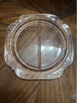 Indiana Glass Relish Dish - Pastel Pink