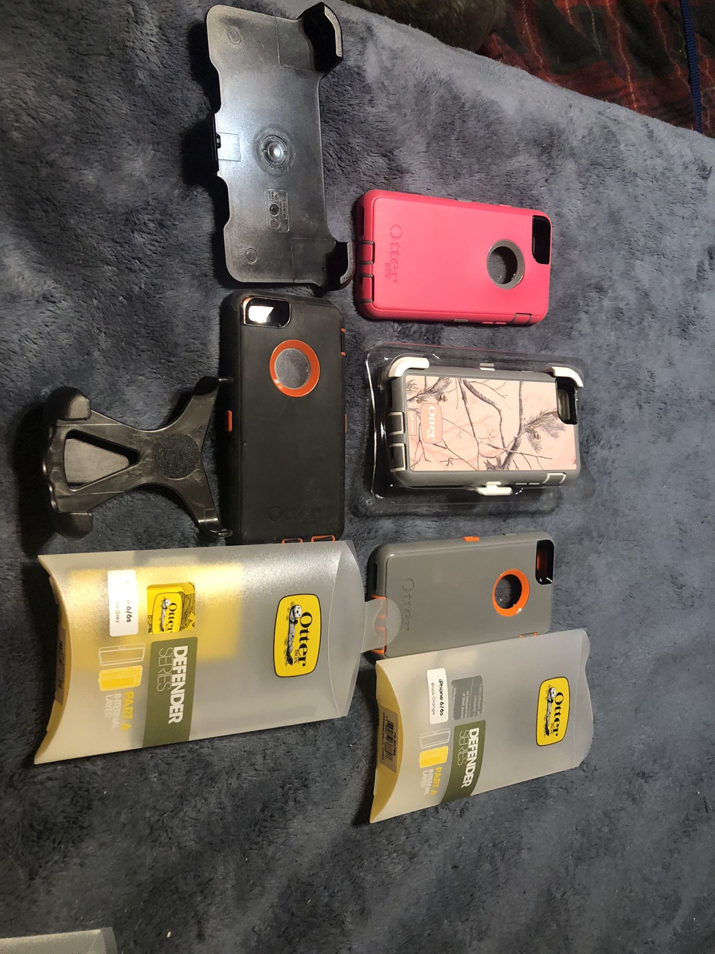 IPHONE 6 OTTER BOX DEFENDER CASES (3) NEW PLUS HOLDERS