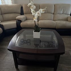 Detachable 3 Piece Living Room Sofas and Tables Set (moving must sell)
