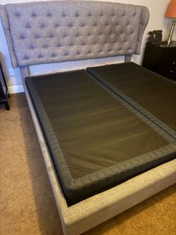 California King Bed frame with box springs