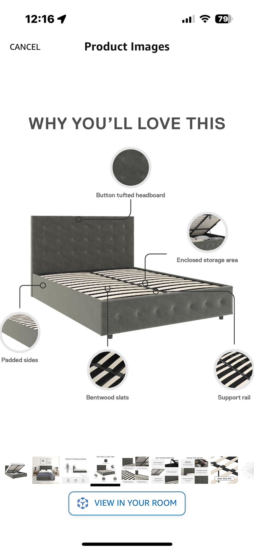 Bed Frame With Storage Compartment 