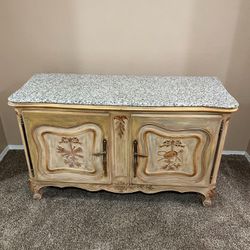 Trouvailles Inc marble TV Stand 