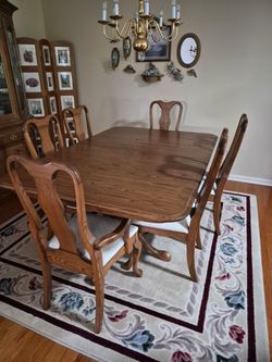 Amish oak dining set
