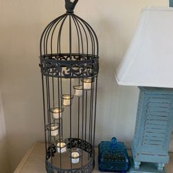 Birdcage Staircase Candle Stand  / Living Room, Dining Table Centerpiece , Or Bedroom Decoration