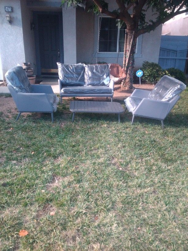 Extra Extra Thick Cushion Sunbrella Quality Patio Furniture Set Outdoor Patio Furniture Patio Chairs Gray Patio Furniture Gray Patio Chairs Brand New