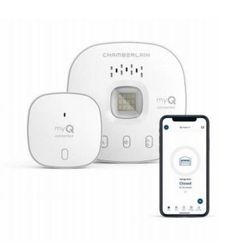 Chamberlain myQ-G0401 Wi-Fi Smartphone Garage Door Opener Control  - Wireless Garage Hub and Sensor with Wi-Fi & Bluetooth - Smartphone Controlled
