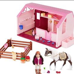 Lori Dolls Philippa’s Horse & Stable Set Mini Doll Toy Horse NEW!!