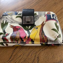 Sakroots Bird and Floral Themed Wallet in Excellent to like New Condition