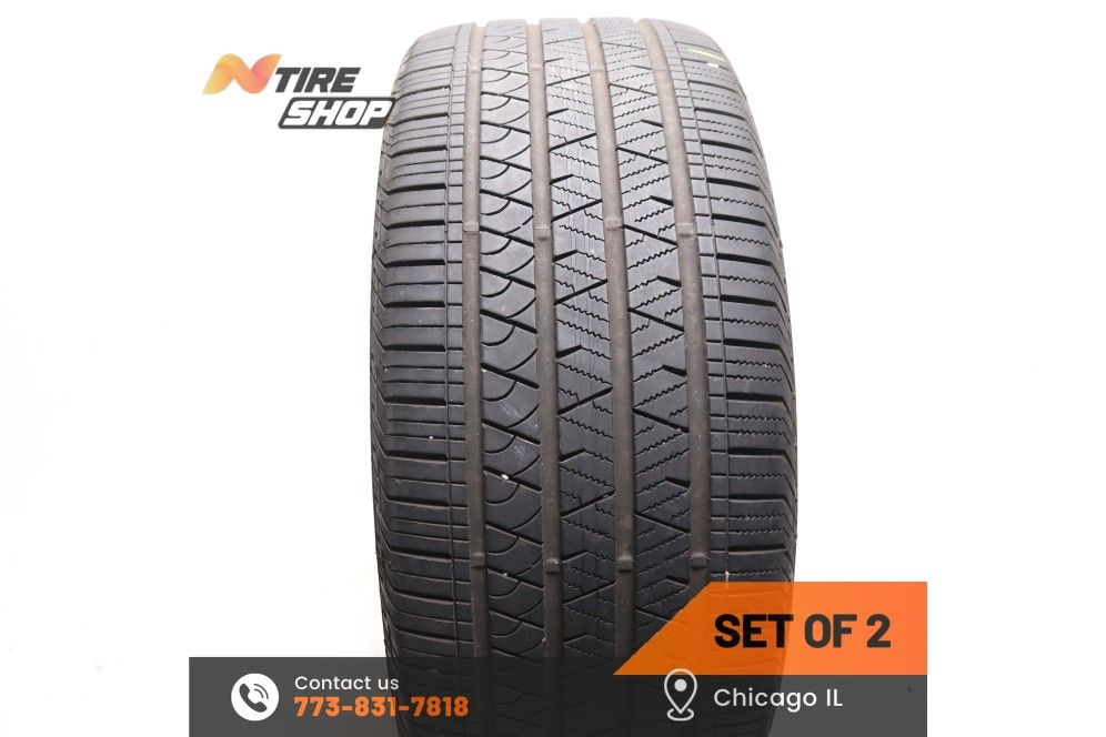 Set of 2 Used 8.5/32 Run Flat 285/45R21 113H Continental CrossContact LX Sport SSR