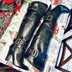 COACH Leather Tall-Leg Boots Size 6B