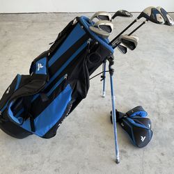 Complete Top Flite Golf Club Set – Driver, Irons, Woods, Putter + Stand Bag