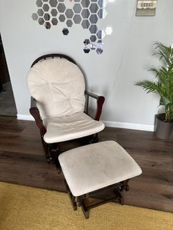 Rocking chair and ottoman for moms