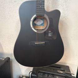 New Black Acoustic Guitar 