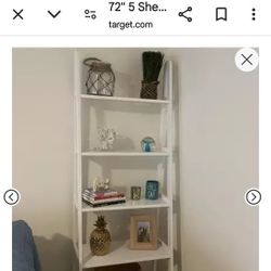 Ladder White Shelf Book Shelf