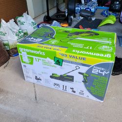 Greenworks 17" Electric Lawn Mower - NEVER OPENED