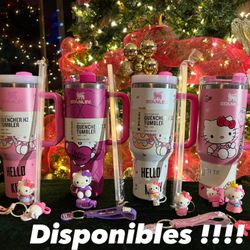 Hello Kitty Lovers Vaso Stanley  Free Accessorios