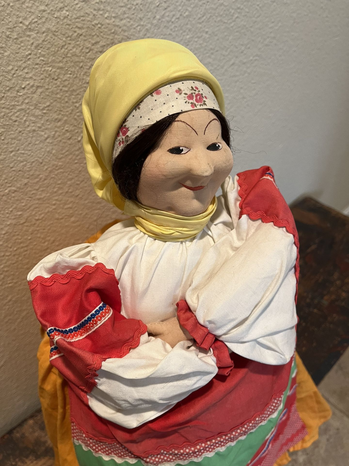 Vintage Babushka Tea Cozy Doll