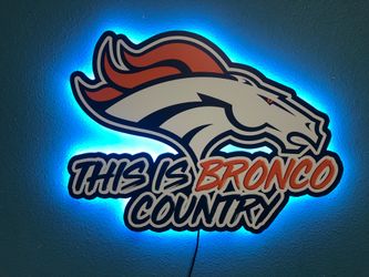 Denver Broncos Neon Logo Sign New