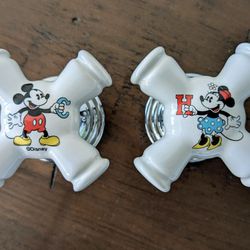Rare Mickey Porcelain Cross Handles