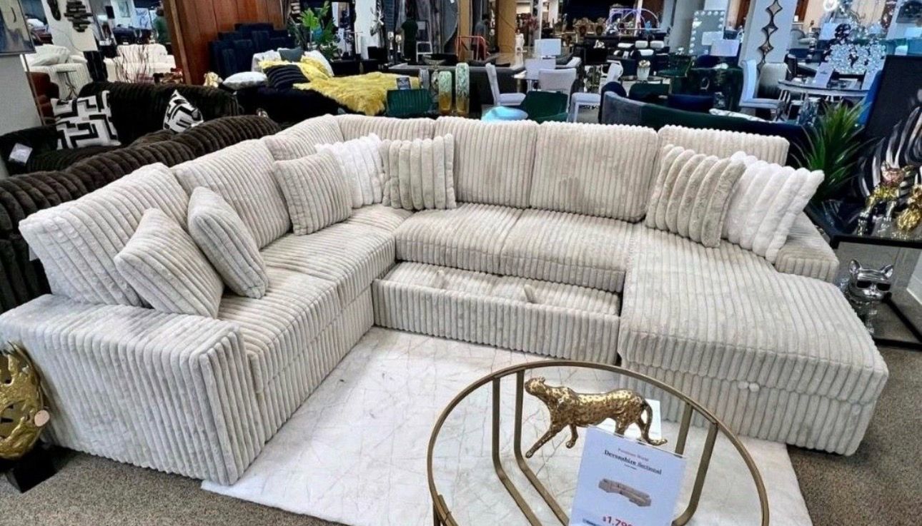 ✨New sleeper sectional in box buy now pay later $39 down no credit needed