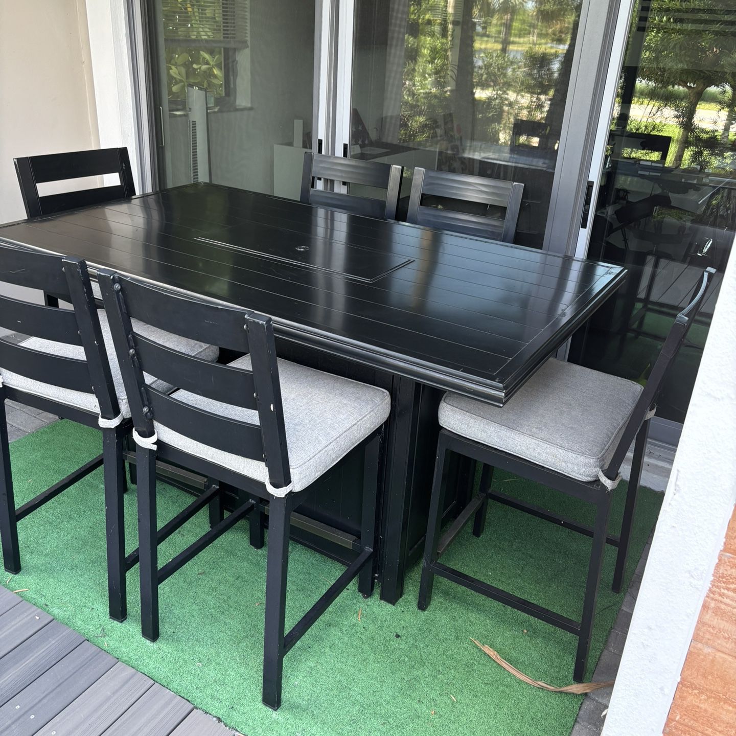 Gas Fire Pit-Table And Chairs 