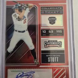 2018 BRYSON STOTT AUTO RC PANINI CONTENDERS  NM/EX 