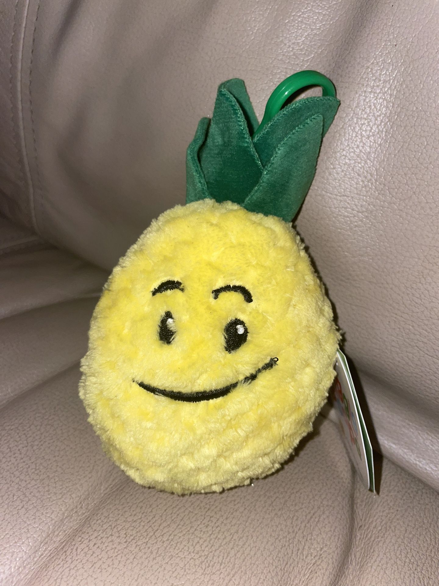 Yellow Pineapple Plush Keychain GiggleScape NWT Backpack Bag Charm School Fun