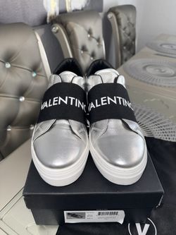 VALENTINO Silver & Black Sneaker Size 10