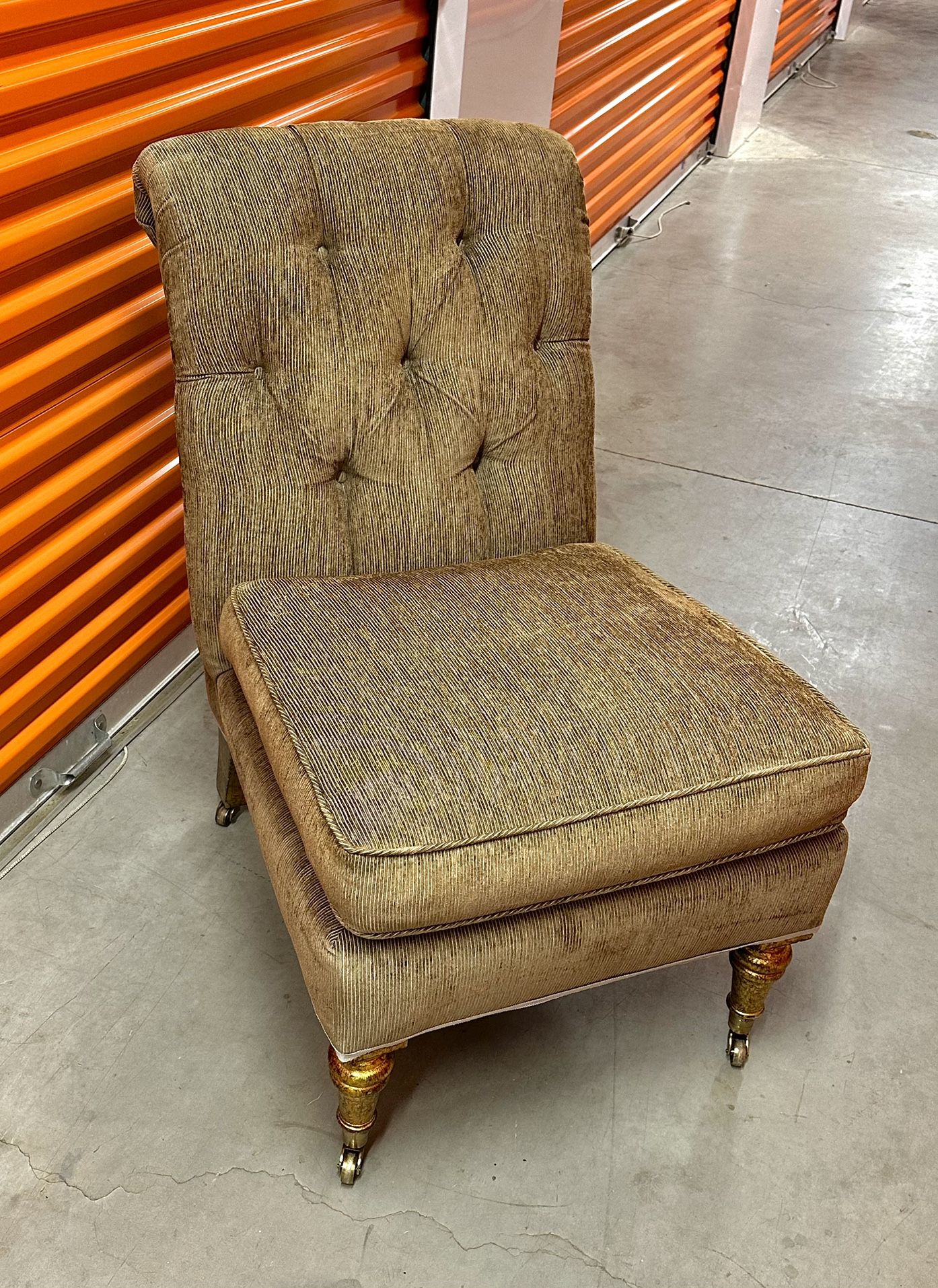 Upholstered Chair on Casters
