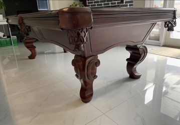 Beautiful Brown Pool Table 8’x4’ (Free Delivery & Pro Setup) New Felt Any Color + All Accessories Included 