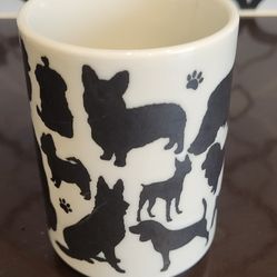 3" Dog Lovers Black White Mug