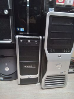 Lot of 6 computers (5 PC and 1 case)  Dell Gateway eMachines  Diablotek