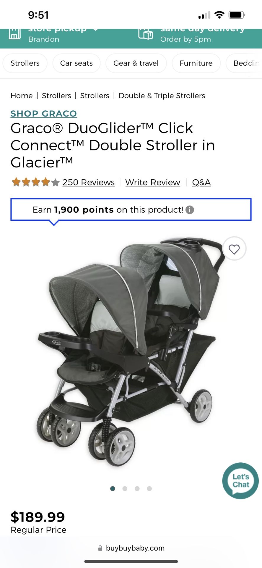 Graco Double Stroller 