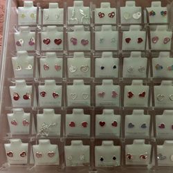 Valentines Day Earrings Sterling Silver