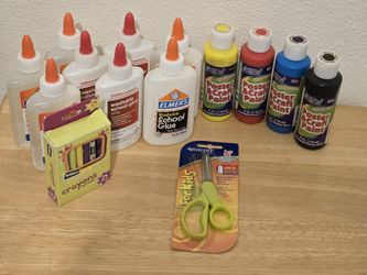 School Glue, Paint, Crayon, and Scissor