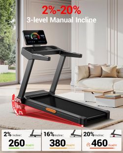 UMAY 4.0HP Folding Treadmill with 20% Auto Incline  ✅ 4.0HP Quiet Brushless Motor ✅ 20% Auto Incline ✅ Up to 9.5 MPH Speed ✅ 400 lbs Weight Capacity ✅