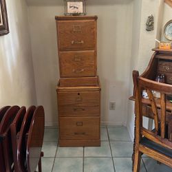 Two file cabinets