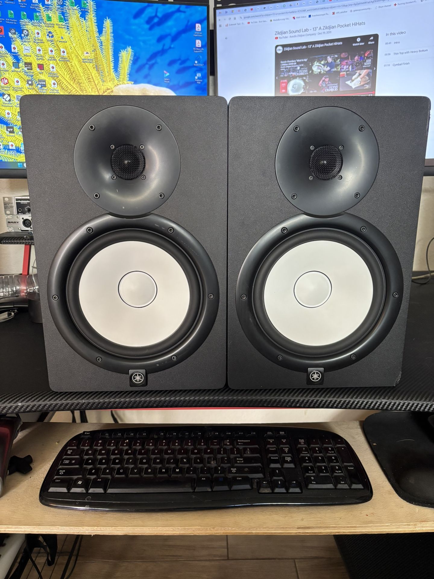 Yamaha HS8 power studio monitors