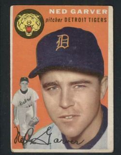 TR: 1954 Topps Baseball Card #44 Ned Garver Detroit Tigers - Ex