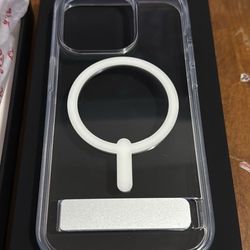 iPhone 14 Pro clear ZAGG phone case with kickstand