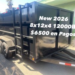 2025 Nueva 8x12x4 Dump Trailer 12000lbs