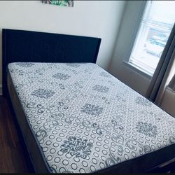 Queen Size Set Bed Frame & Mattress 10” Thick Brand New Delivery Available 