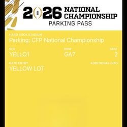 UM 2026 National Championship PARKING Pass